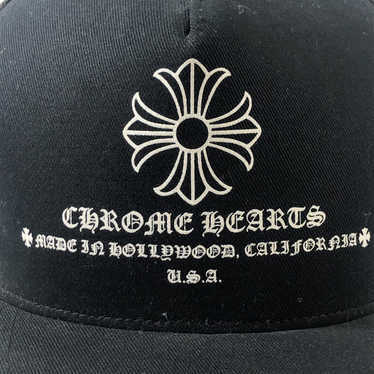 クロムハーツ CHROME HEARTS キャップ トラッカー メッシュ CHプラス PRINTED TRUCKER CAP 黒 帽子 画像