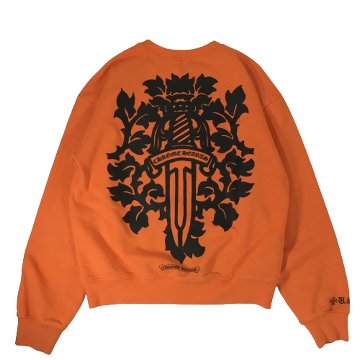 CHROME HEARTS クロムハーツ Vine Dagger Crewneck Sweatshirt スエット オレンジ 国内正規 Mの画像