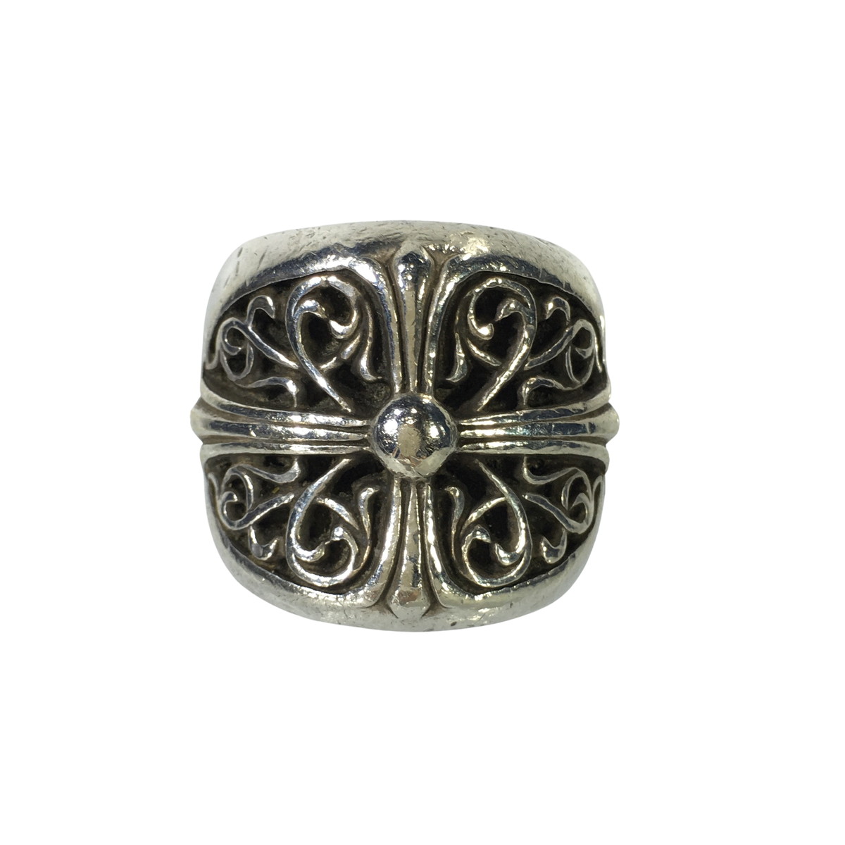 CHROME HEARTS クロムハーツ リング クラシックオーバルクロス シルバーリング CLASSIC OVAL RING CROSS CRS 指輪 22号の画像