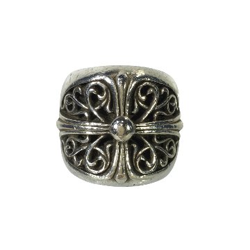 CHROME HEARTS クロムハーツ リング クラシックオーバルクロス シルバーリング CLASSIC OVAL RING CROSS CRS 指輪 22号の画像