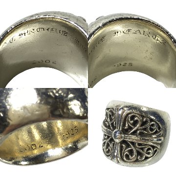 CHROME HEARTS クロムハーツ リング クラシックオーバルクロス シルバーリング CLASSIC OVAL RING CROSS CRS 指輪 22号の画像