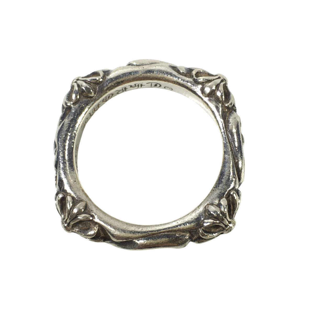 CHROME HEARTS クロムハーツ リング SBTバンドリング SBT BAND RING 指輪 シルバー クロス スクロール 指輪 18号の画像