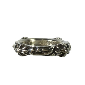 CHROME HEARTS クロムハーツ リング SBTバンドリング SBT BAND RING 指輪 シルバー クロス スクロール 指輪 18号の画像