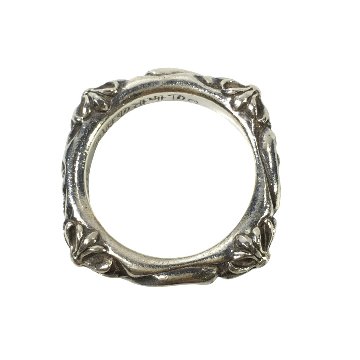 CHROME HEARTS クロムハーツ リング SBTバンドリング SBT BAND RING 指輪 シルバー クロス スクロール 指輪 18号の画像