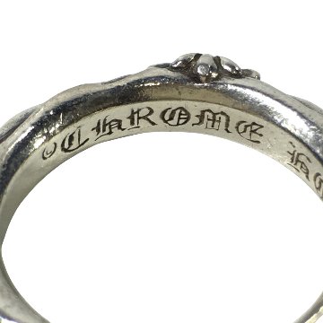 CHROME HEARTS クロムハーツ リング SBTバンドリング SBT BAND RING 指輪 シルバー クロス スクロール 指輪 18号の画像