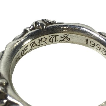 CHROME HEARTS クロムハーツ リング SBTバンドリング SBT BAND RING 指輪 シルバー クロス スクロール 指輪 18号の画像