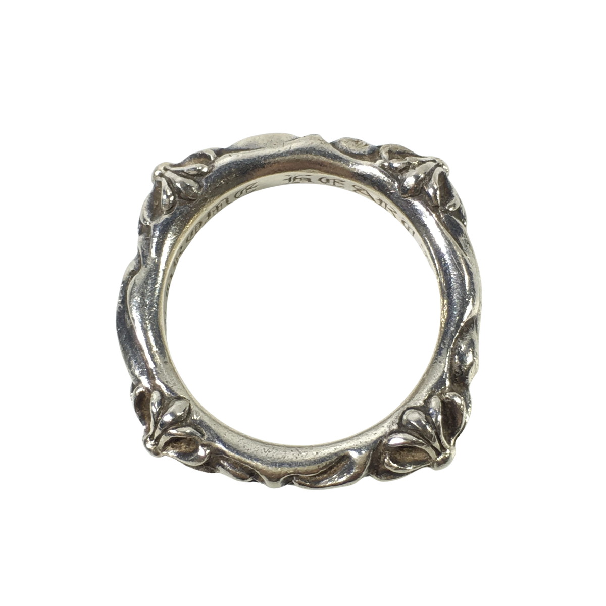 CHROME HEARTS クロムハーツ リング SBTバンドリング SBT BAND RING 指輪 シルバー クロス スクロール 指輪 18号の画像