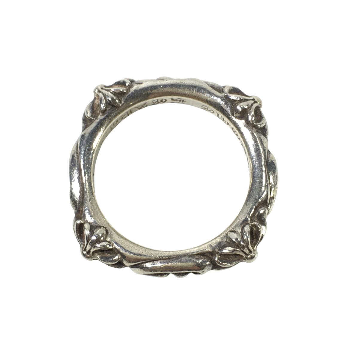 CHROME HEARTS クロムハーツ リング SBTバンドリング SBT BAND RING 指輪 シルバー クロス スクロール 指輪 18号の画像