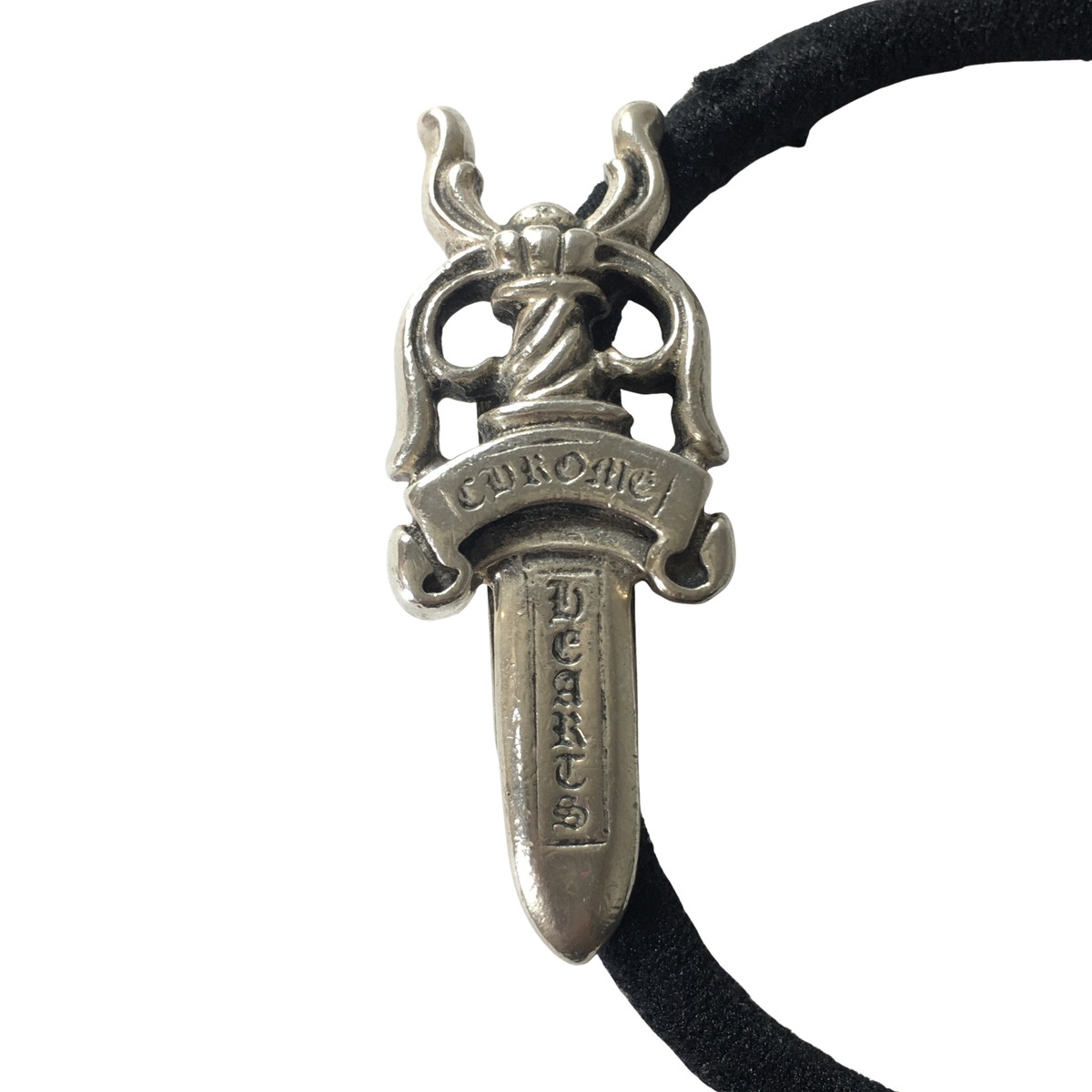 CHROME HEARTS クロムハーツ ヘアバンド ダガー ヘアゴム DAGGER HAIRBAND DGGR コンチョ ブレス シルバー の画像