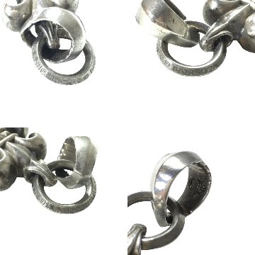 CHROME HEARTS クロムハーツ ネックレス BSフレアペンダント wベイル BS FLUER PENDANT BALE トップ シルバー の画像