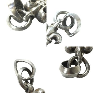 CHROME HEARTS クロムハーツ ネックレス BSフレアペンダント wベイル BS FLUER PENDANT BALE トップ シルバー の画像