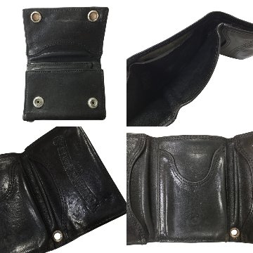 CHROME HEARTS クロムハーツ 3フォールド レザーウォレット クロスボタン 三つ折り財布 3 FOLD WALLET CRS BTTN CROSS の画像