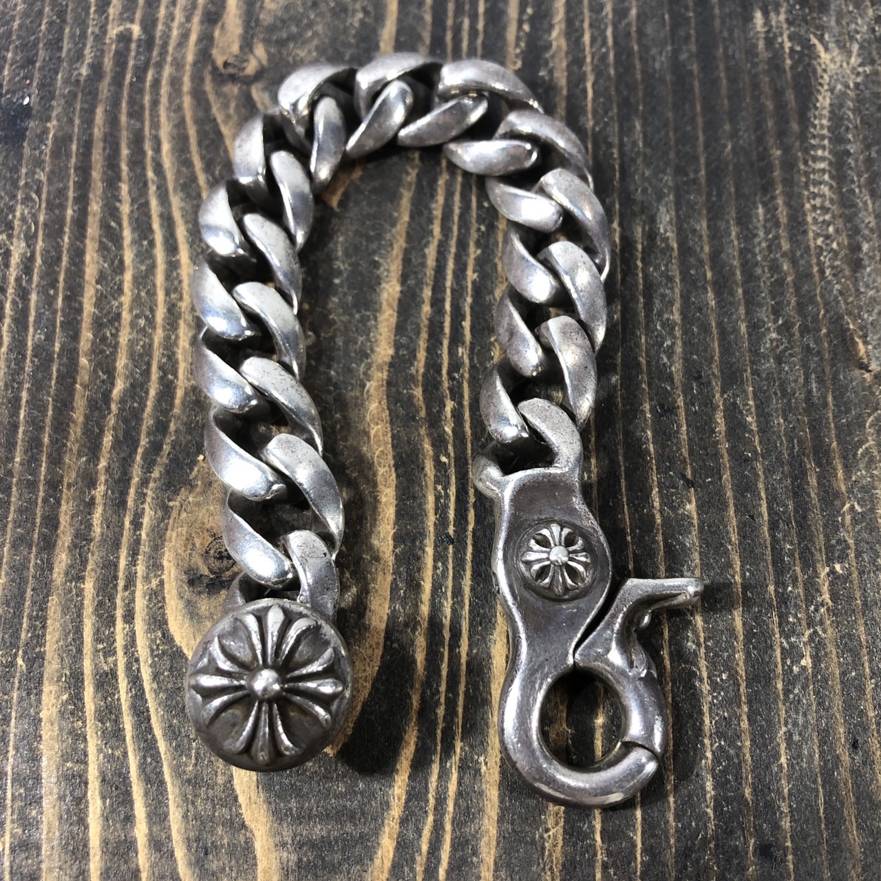 CHROME HEARTS クロムハーツ クラシックリンククリップ シルバー ブレスレット 原本付属の画像