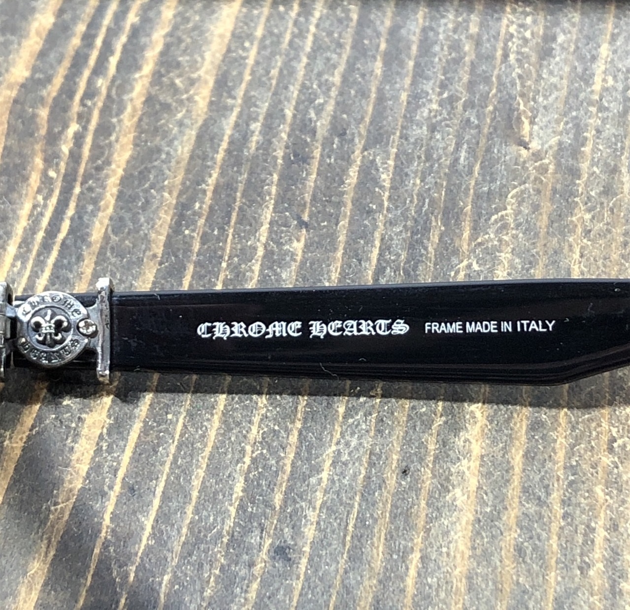 CHROME HEARTS クロムハーツ アイウェア ブラック メガネ 眼鏡 BLACK GITTIN ANY? 49□19-145 付属品 完備品の画像