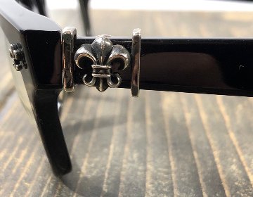 CHROME HEARTS クロムハーツ アイウェア ブラック メガネ 眼鏡 BLACK GITTIN ANY? 49□19-145 付属品 完備品の画像