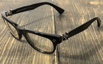 CHROME HEARTS クロムハーツ アイウェア ブラック メガネ 眼鏡 BLACK GITTIN ANY? 49□19-145 付属品 完備品の画像