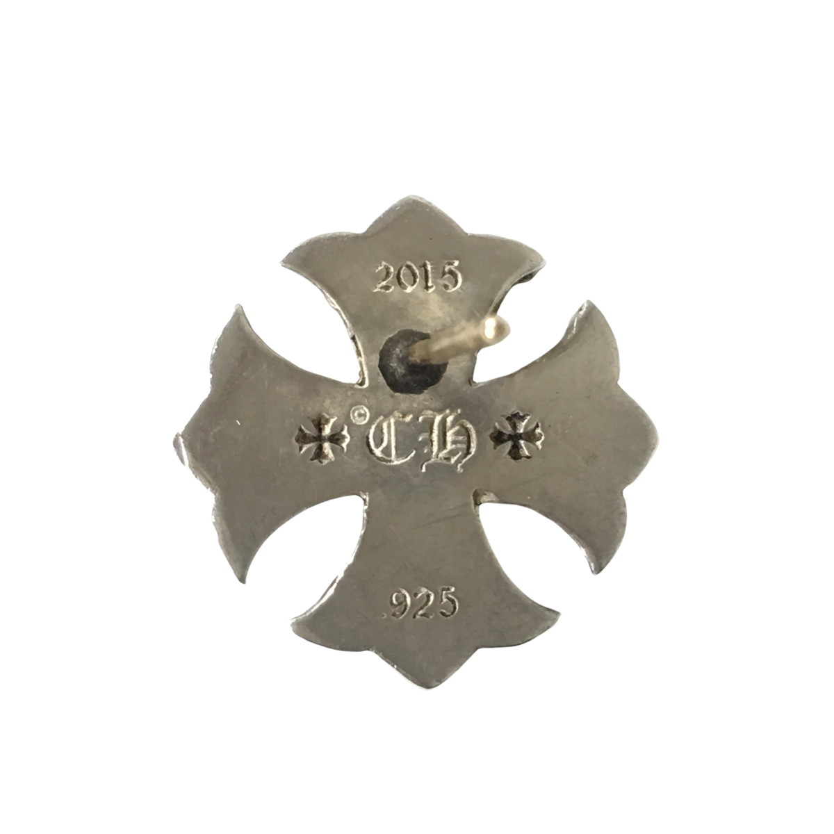 CHROME HEARTS クロムハーツ スタッド ピアス #4 ラージCHプラス カットアウト LRG CH PLS シルバー 原本付属 の画像