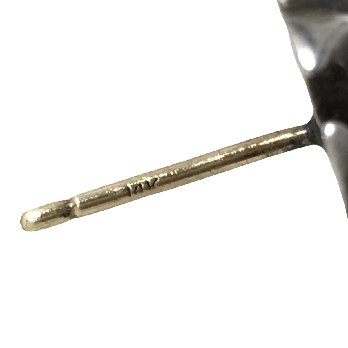 CHROME HEARTS クロムハーツ スタッド ピアス #4 ラージCHプラス カットアウト LRG CH PLS シルバー 原本付属 の画像