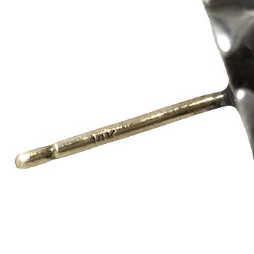 CHROME HEARTS クロムハーツ スタッド ピアス #4 ラージCHプラス カットアウト LRG CH PLS シルバー 原本付属 の画像