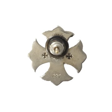 CHROME HEARTS クロムハーツ スタッド ピアス #4 ラージCHプラス カットアウト LRG CH PLS シルバー 原本付属 の画像