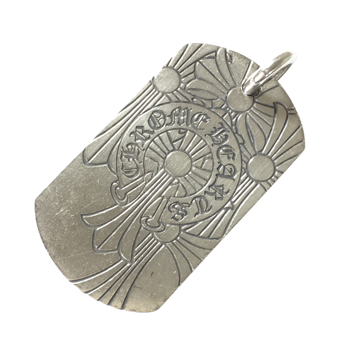 CHROME HEARTS クロムハーツ ネックレス ドッグタグ ゴッドブレス ザ ワールド ラージ DOG TAG GOD BLESS THE WORLD ペンダント の画像