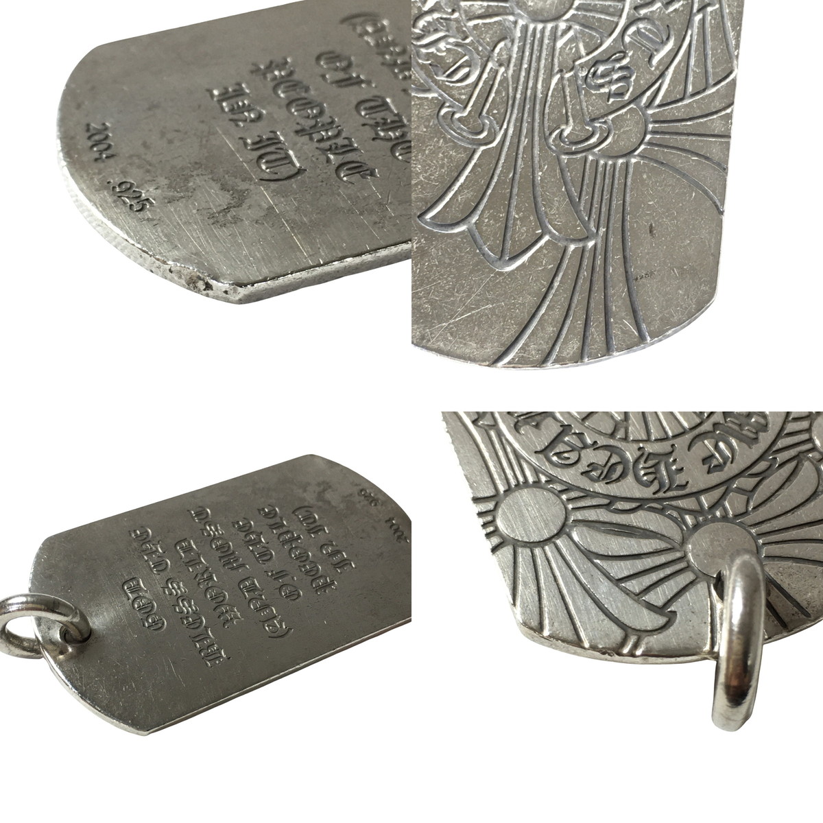 CHROME HEARTS クロムハーツ ネックレス ドッグタグ ゴッドブレス ザ ワールド ラージ DOG TAG GOD BLESS THE WORLD ペンダント の画像
