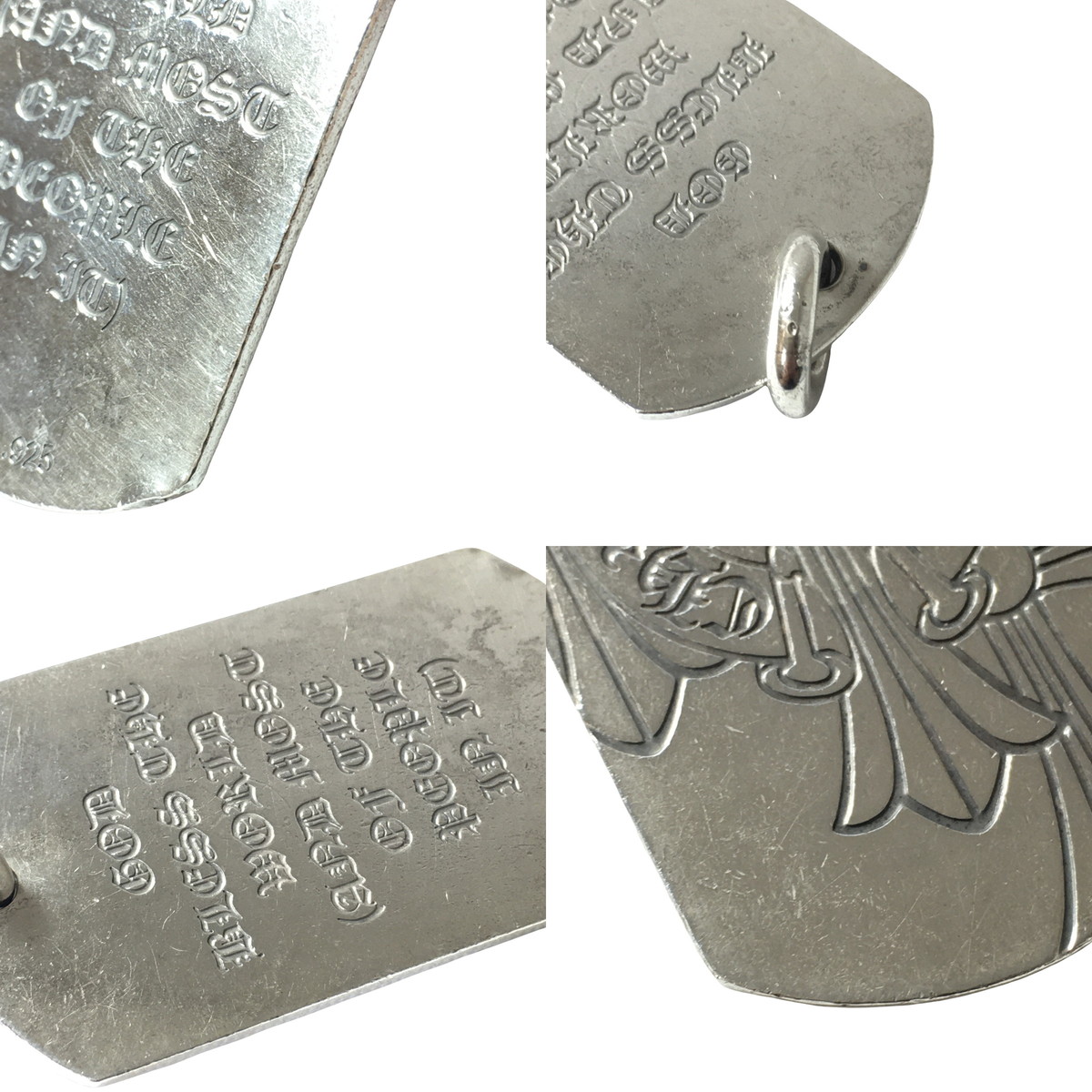 CHROME HEARTS クロムハーツ ネックレス ドッグタグ ゴッドブレス ザ ワールド ラージ DOG TAG GOD BLESS THE WORLD ペンダント の画像