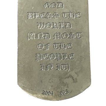 CHROME HEARTS クロムハーツ ネックレス ドッグタグ ゴッドブレス ザ ワールド ラージ DOG TAG GOD BLESS THE WORLD ペンダント の画像