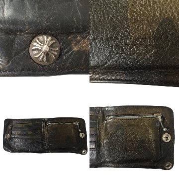 CHROME HEARTS クロムハーツ 二つ折り財布 1スナップ レザーウォレット タンクカモ シルバー クロスボタン 迷彩 1SNAP CAMO の画像