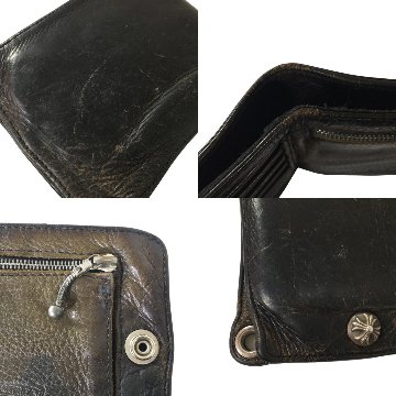 CHROME HEARTS クロムハーツ 二つ折り財布 1スナップ レザーウォレット タンクカモ シルバー クロスボタン 迷彩 1SNAP CAMO の画像