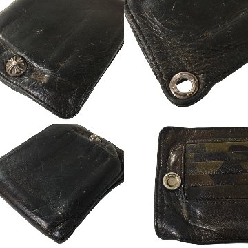 CHROME HEARTS クロムハーツ 二つ折り財布 1スナップ レザーウォレット タンクカモ シルバー クロスボタン 迷彩 1SNAP CAMO の画像