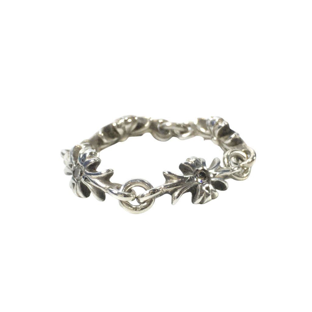 CHROME HEARTS クロムハーツ リング タイニーE CHプラスリング ダイヤ TNY E CH PLS RING TINY PLUS DIA CRS 指輪 4リンク 12.5号の画像