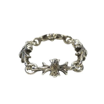 CHROME HEARTS クロムハーツ リング タイニーE CHプラスリング ダイヤ TNY E CH PLS RING TINY PLUS DIA CRS 指輪 4リンク 12.5号の画像