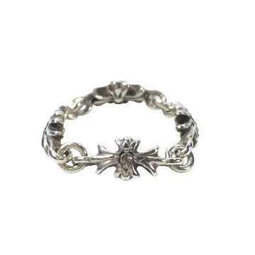 CHROME HEARTS クロムハーツ リング タイニーE CHプラスリング ダイヤ TNY E CH PLS RING TINY PLUS DIA CRS 指輪 4リンク 12.5号の画像