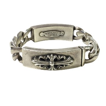 CHROME HEARTS クロムハーツ ブレスレット ダブルIDブレス フローラル クロス ダガー ID DBL FLRL DGGR OLD オールド刻印 1995 の画像
