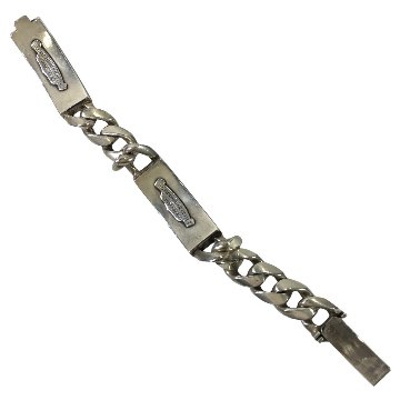CHROME HEARTS クロムハーツ ブレスレット ダブルIDブレス フローラル クロス ダガー ID DBL FLRL DGGR OLD オールド刻印 1995 の画像