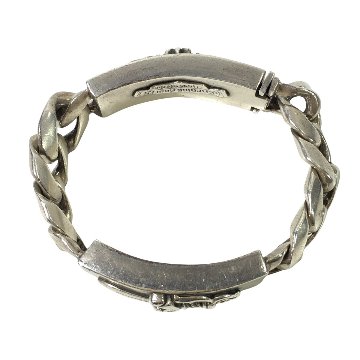 CHROME HEARTS クロムハーツ ブレスレット ダブルIDブレス フローラル クロス ダガー ID DBL FLRL DGGR OLD オールド刻印 1995 の画像