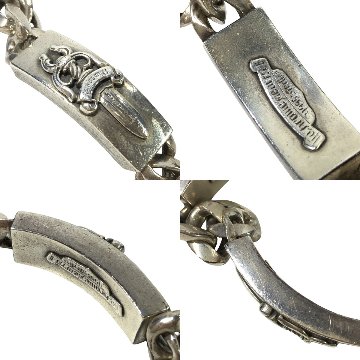 CHROME HEARTS クロムハーツ ブレスレット ダブルIDブレス フローラル クロス ダガー ID DBL FLRL DGGR OLD オールド刻印 1995 の画像