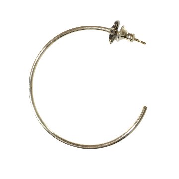 未使用品 CHROME HEARTS クロムハーツ ピアス CHプラス フープ イヤリング HOOP CH PLS CRS PLUS CROSS シルバー K18 の画像