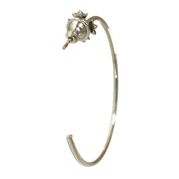 未使用品 CHROME HEARTS クロムハーツ ピアス CHプラス フープ イヤリング HOOP CH PLS CRS PLUS CROSS シルバー K18 の画像