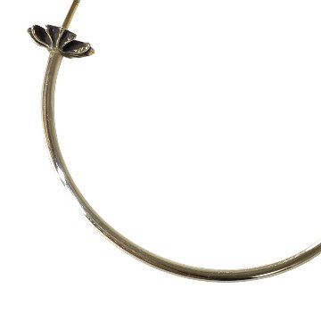 未使用品 CHROME HEARTS クロムハーツ ピアス CHプラス フープ イヤリング HOOP CH PLS CRS PLUS CROSS シルバー K18 の画像