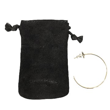 未使用品 CHROME HEARTS クロムハーツ ピアス CHプラス フープ イヤリング HOOP CH PLS CRS PLUS CROSS シルバー K18 の画像