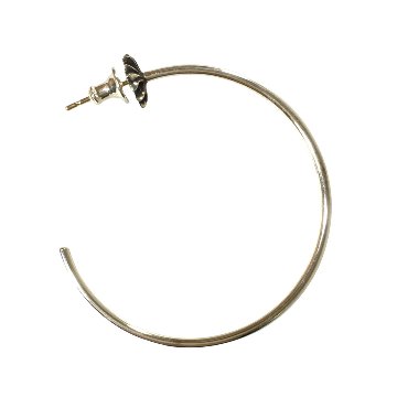 未使用品 CHROME HEARTS クロムハーツ ピアス CHプラス フープ イヤリング HOOP CH PLS CRS PLUS CROSS シルバー K18 の画像