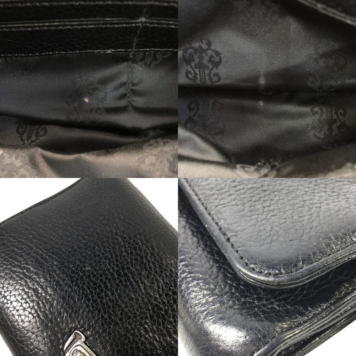 CHROME HEARTS クロムハーツ JUDY ジュディ ウォレット クロスボタン シルバー レザー ロング 長財布 原本付属 の画像
