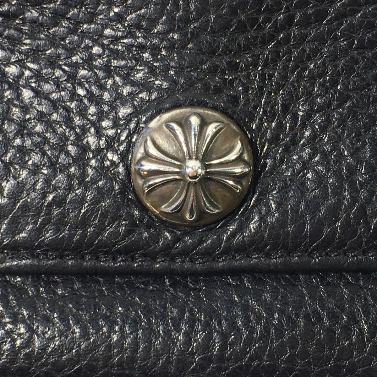 CHROME HEARTS クロムハーツ JUDY ジュディ ウォレット クロスボタン シルバー レザー ロング 長財布 原本付属 の画像