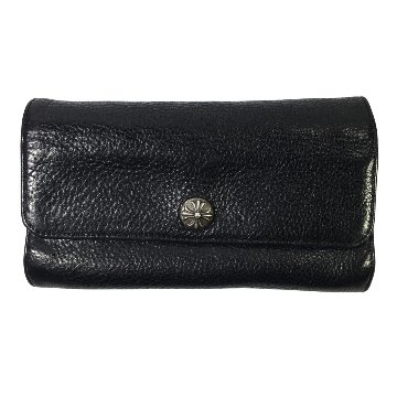 CHROME HEARTS クロムハーツ JUDY ジュディ ウォレット クロスボタン シルバー レザー ロング 長財布 原本付属 の画像