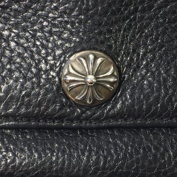 CHROME HEARTS クロムハーツ JUDY ジュディ ウォレット クロスボタン シルバー レザー ロング 長財布 原本付属 の画像