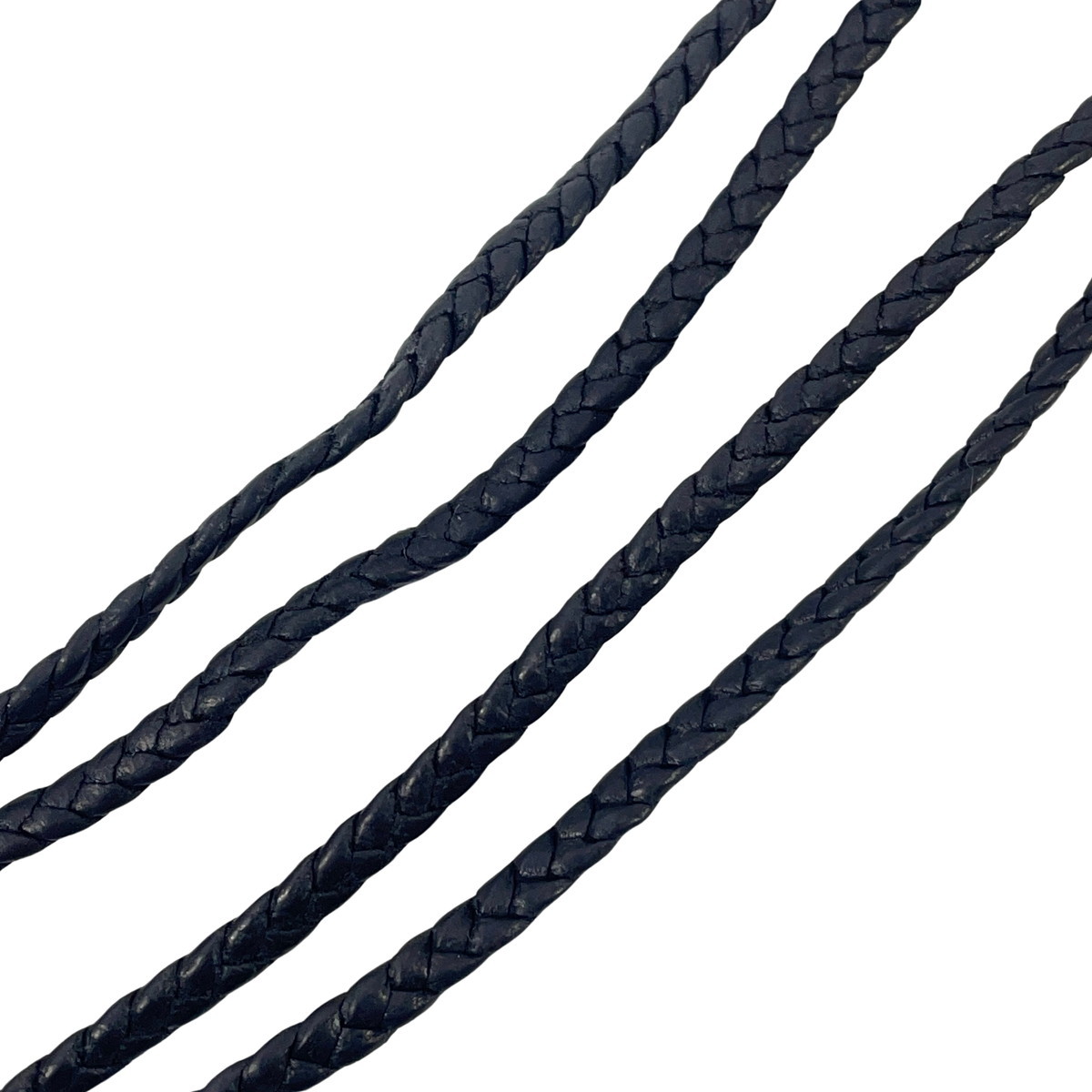 CHROME HEARTS クロムハーツ ネックレス レザーブレイド タイニー スクロールチップ LEATHER BRAID SCROLL 96cmの画像