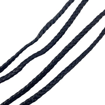 CHROME HEARTS クロムハーツ ネックレス レザーブレイド タイニー スクロールチップ LEATHER BRAID SCROLL 96cmの画像