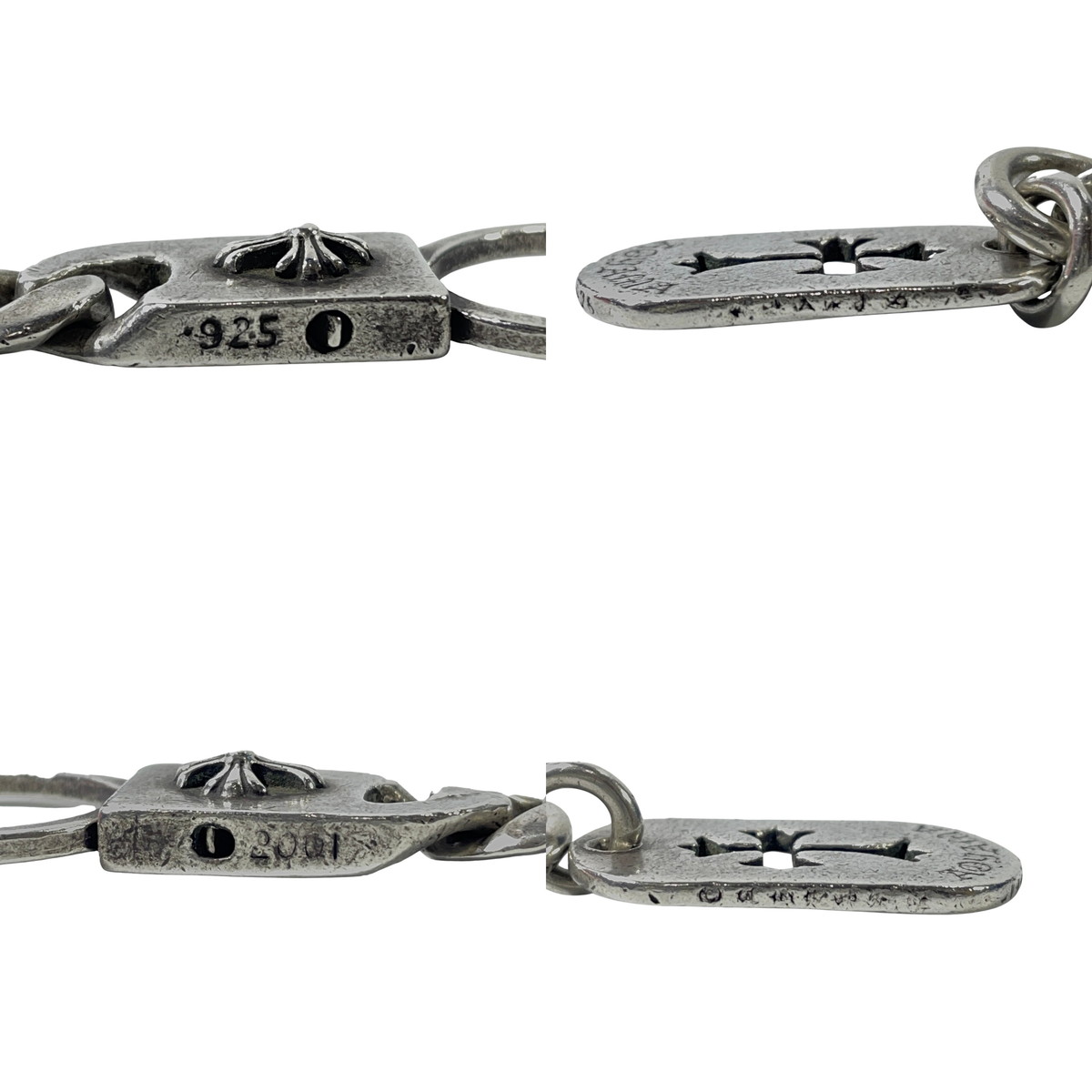 CHROME HEARTS クロムハーツ 青山限定 カットアウトクロス ドッグタグ キーリング チェーン キーホルダー の画像